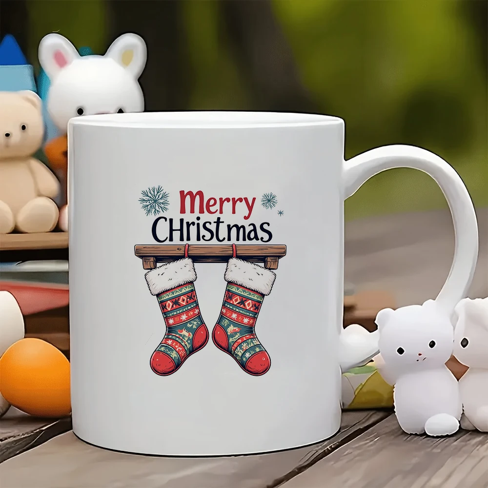 

11oz Cup + Christmas Joy Stickers Christmas Gift Kids Water Cup Family Office Coffee Cup Set