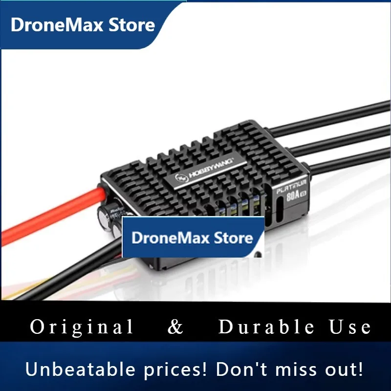 DroMaHOBBYWING Platinum 80A V5 ESC Brushless Electronic Speed Controller For RC Electric Helicopter Fixed-wing Airplane