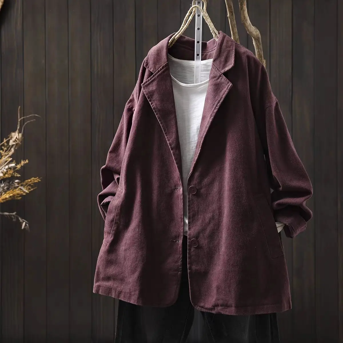 Spring and Autumn Women's Windproof Jacket Oversized Casual Suit Jacket