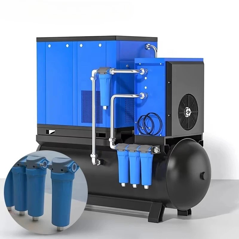 Silent Rotary Screw Air Compressor Industrial Compressor 7.5kw-75kw Compressor Motor Portable Mining Engineering For Sale
