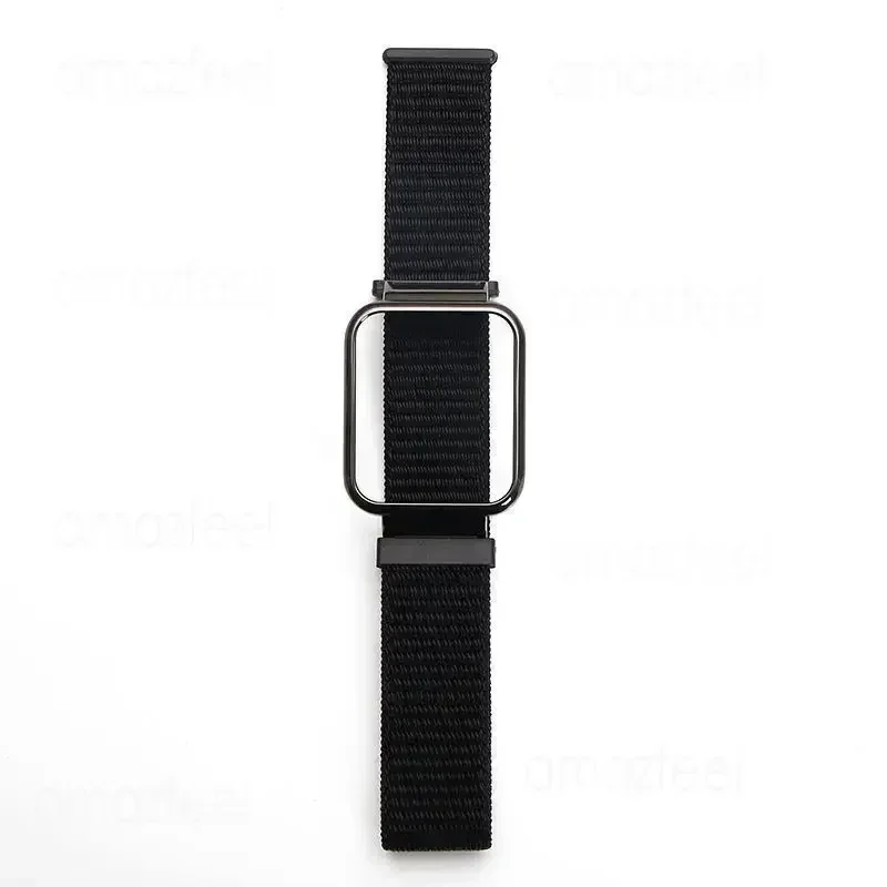 Nylon loop band for Mi Wacth Lite Smartwatch Strap Case Protector Bracelet for redmi watch lite Wristband Metal Protective Cover