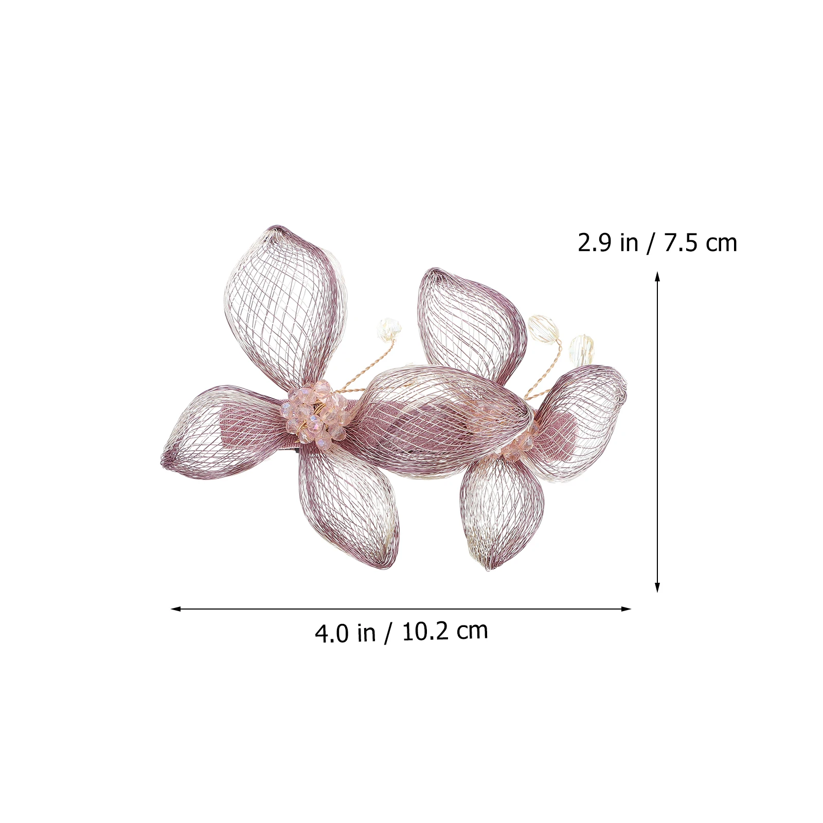 

Copper Wire Zircon Hairpin Elegant Clips Girls Barrettes Pink Butterflies Spring Bride Wedding Party Daily Use Hair Accessories