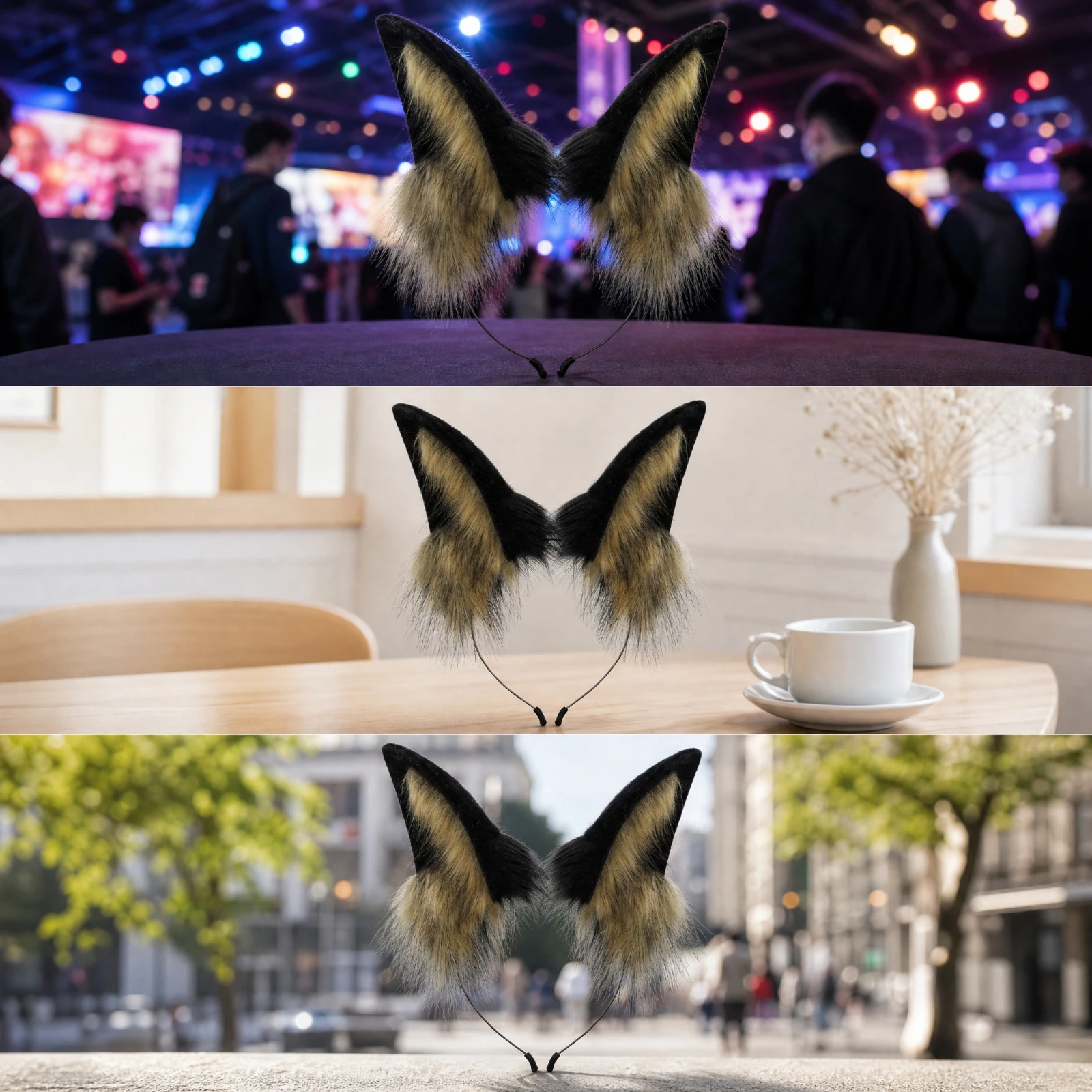 Cosplay Animal-Ear Headband Comfortable Soft Ear Hairband Costume Accessory Cute Headwear Furry for Cosplayers