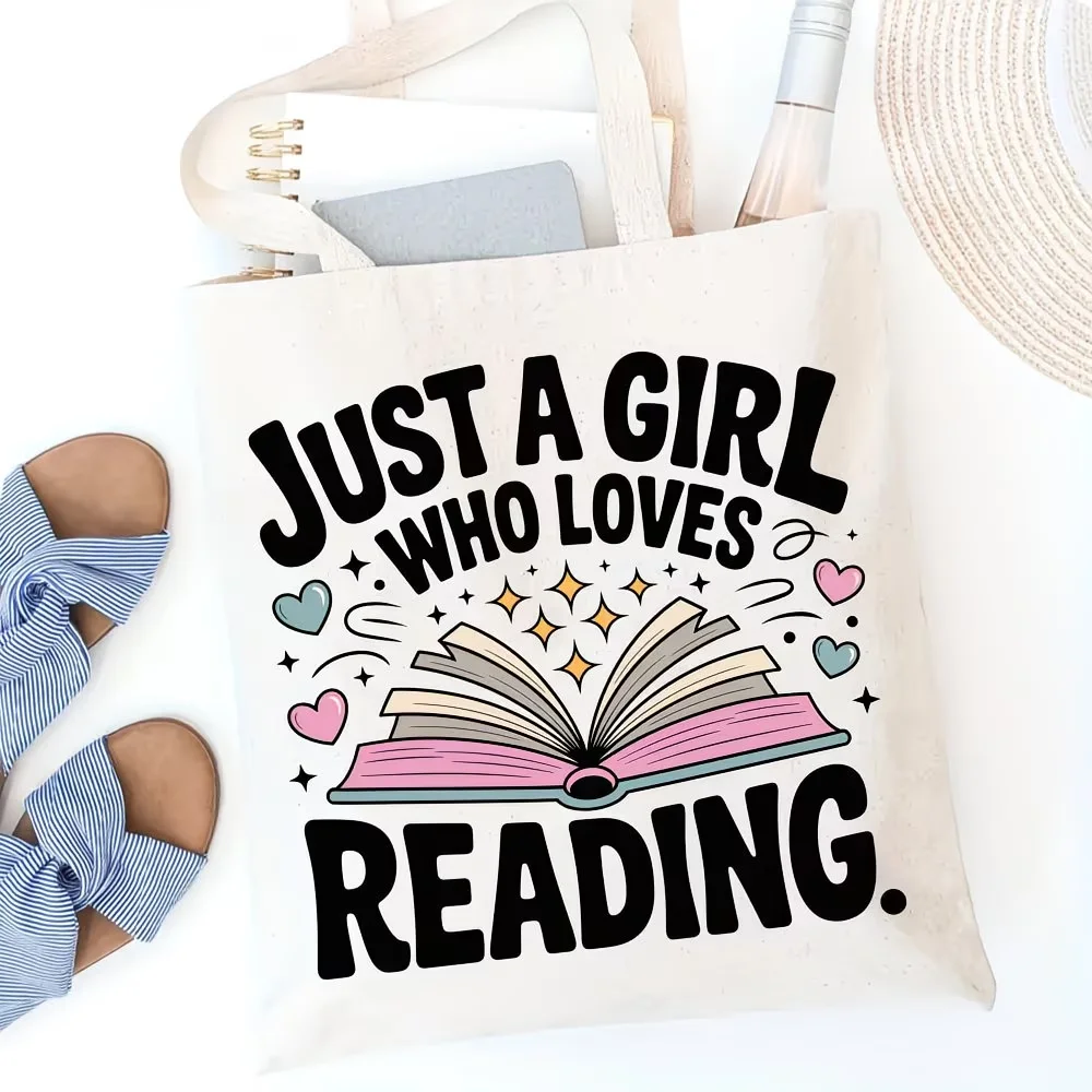 Book Club Canvas Tote Bag Reading Is My Therapy Print with Books and Coffee Cup for Book Lovers 2026 New Tote Bags for Women