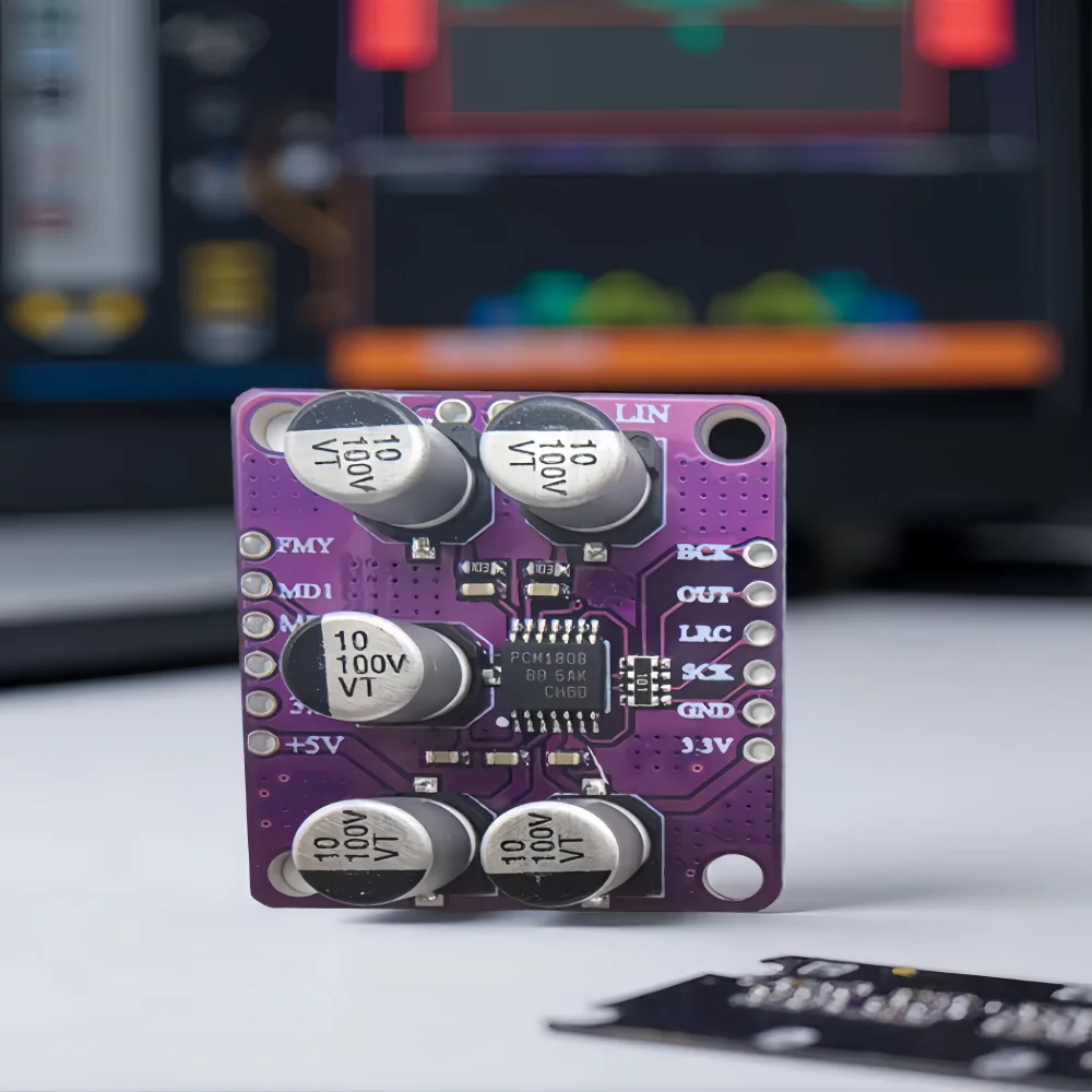 PCM1808 Audio Stereo ADC Module 3V Single Ended Analog Input I2S Output Sound Collector  Module