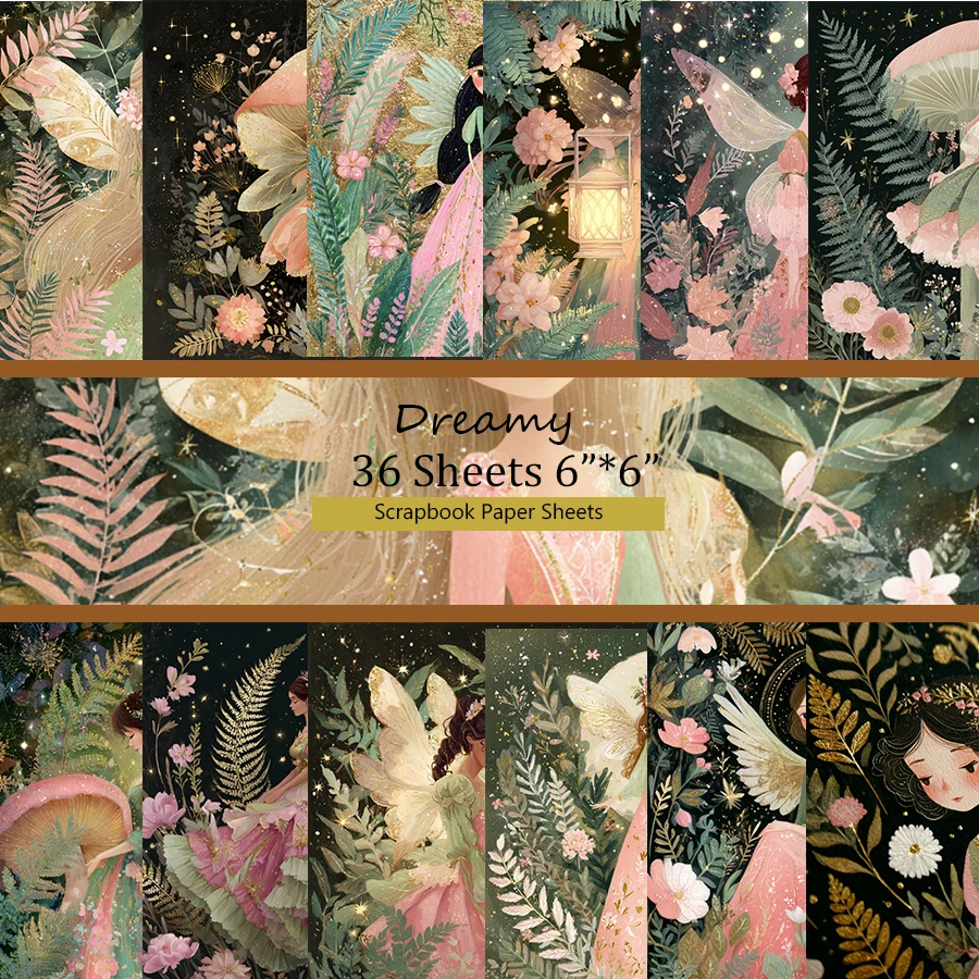 36 Sheets Scrapbooking Paper Pack (6