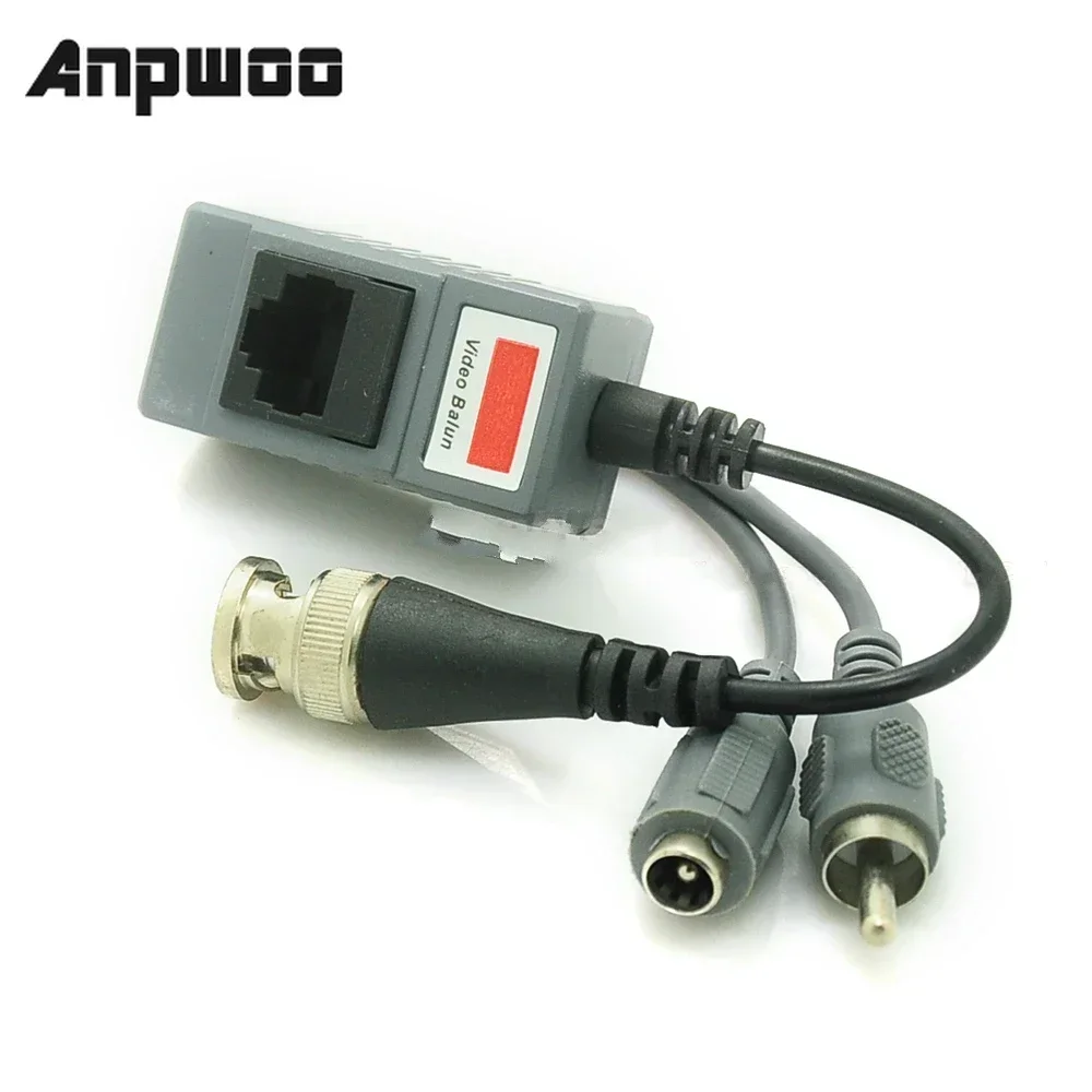 Áudio e vídeo DC Power CAT5 par trançado RJ45 UTP Balun BNC Transceptor