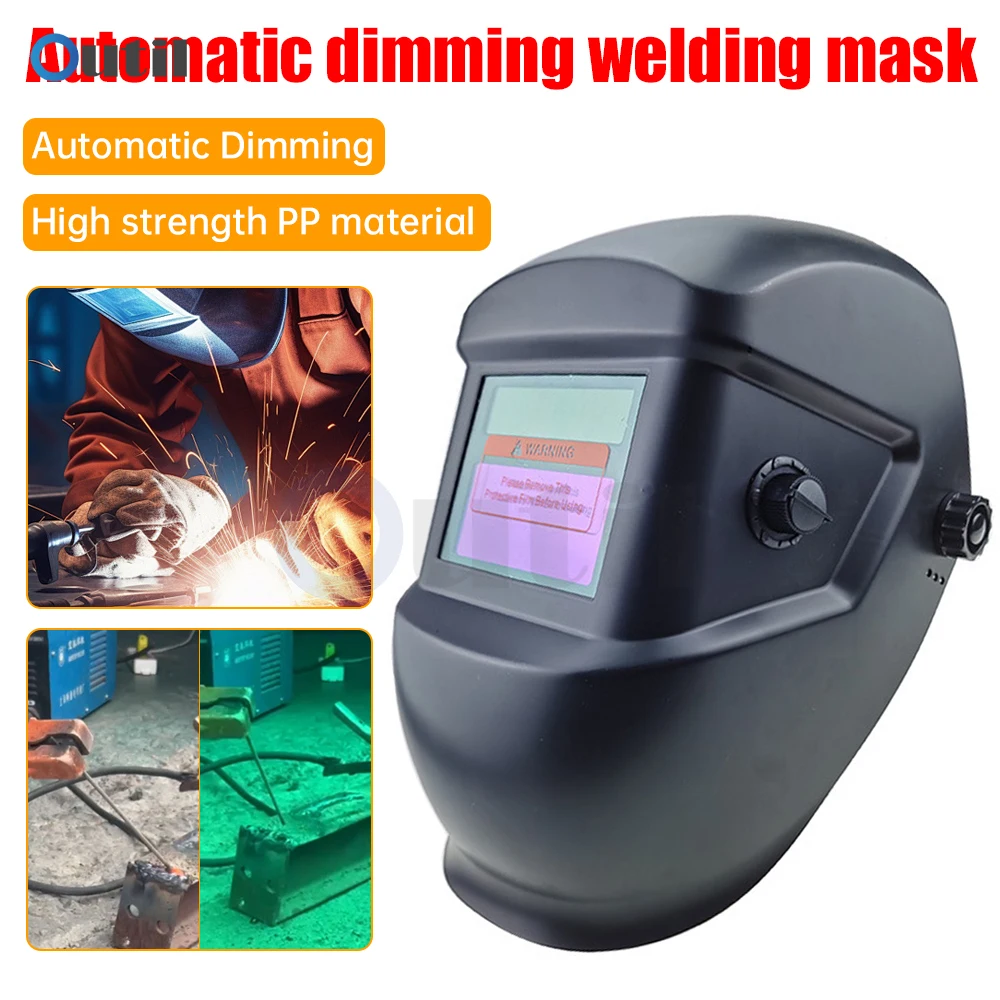 

1PC Welding Cap Large Window External Regulation Solar Powered Automatic Dimming Large Screen Mask Helmet Welding Protection