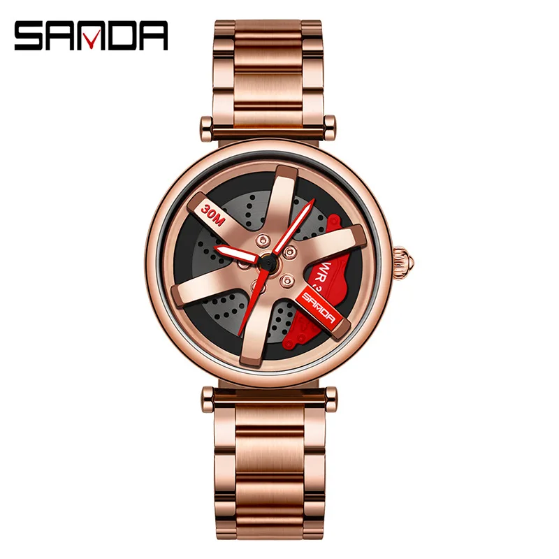 Sanda Sport Männer und Frauen Uhr Top Marke Luxus Militär drehen Zifferblatt wasserdichte männliche Uhr Original Paar Armbanduhr