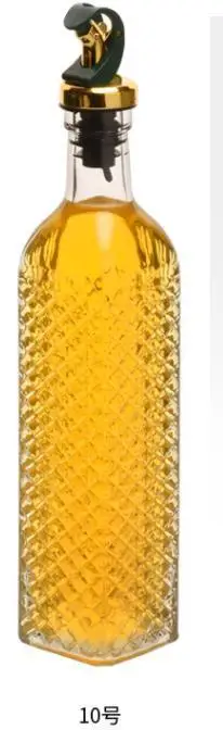 500ml Transparante Glazen Olijfoliefles Lekvrij Keuken Kruiden Sojasaus Azijn Drukklep Type Cruet Barbecue Fles