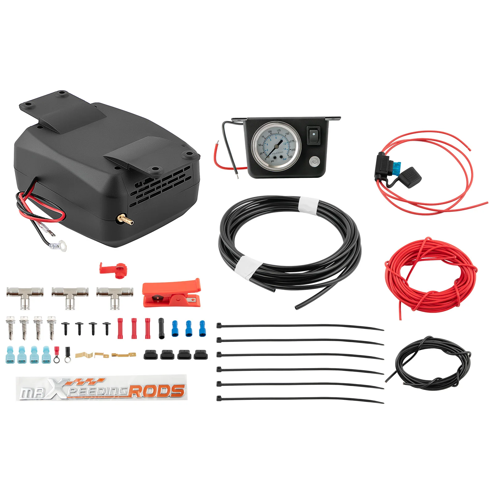 

MaXpeedingrod Universal Air Suspension Compressor Controller Kit for Vans Pickups Towing Assist Kit