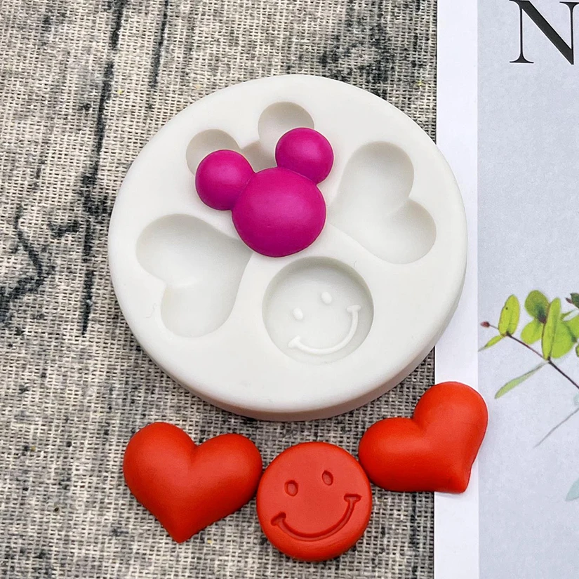 Heart Smiley Face Silicone Mold Fondant Cake Decorating Tools Sugarcraft Mold Cookie Cupcake Chocolate Baking Mold