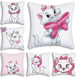 Marie Cat Pillow Covers Cartoon Sofa Decorative Home Double-sided Printing Short Plush Cute Cushion Cover