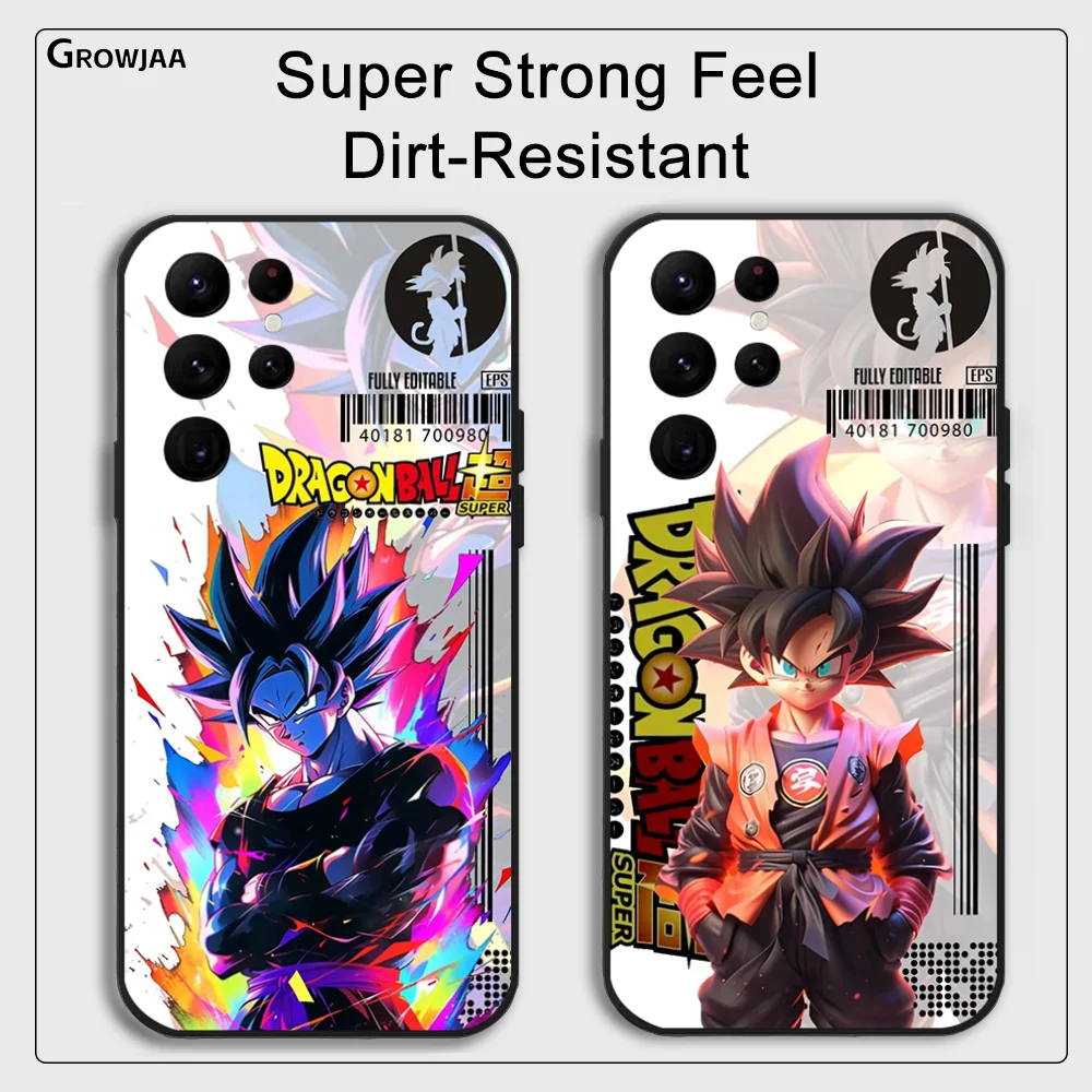 D-Dragon Ball G-Goku Phone Case for Samsung Galaxy S24 Ultra S22 S23 Ultra S21 S20 5G Protective Silicone TPU Funda