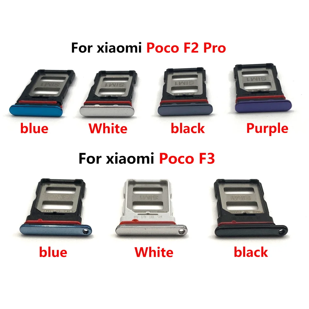 New SIM Card Tray chip drawer Slot Holder Adapter Replacement Part For Xiaomi Poco X3 F2 Pro M3 POCOHONE  F1+ Pin