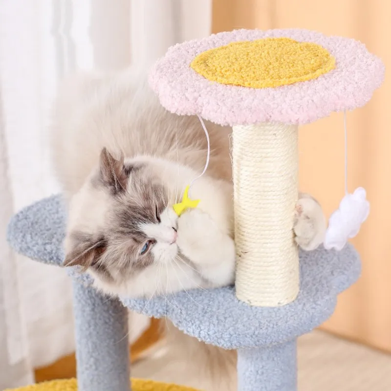 Cat Climbing Frame Cat Scratch Board Sisal Jump Tree House Scratching Post for Cats Training Sofa Protector Pet Toy Pet Supplies