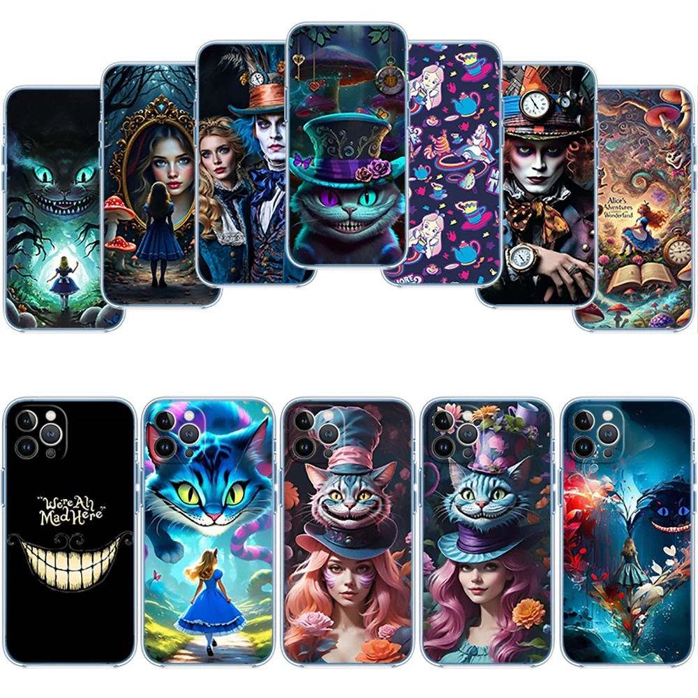 Alice Cat Princess Transparent Phone Case for Motorola G40 G04 G05 One Ace Action  Fusion Plus Hyper Macro Vision Zoom view 2