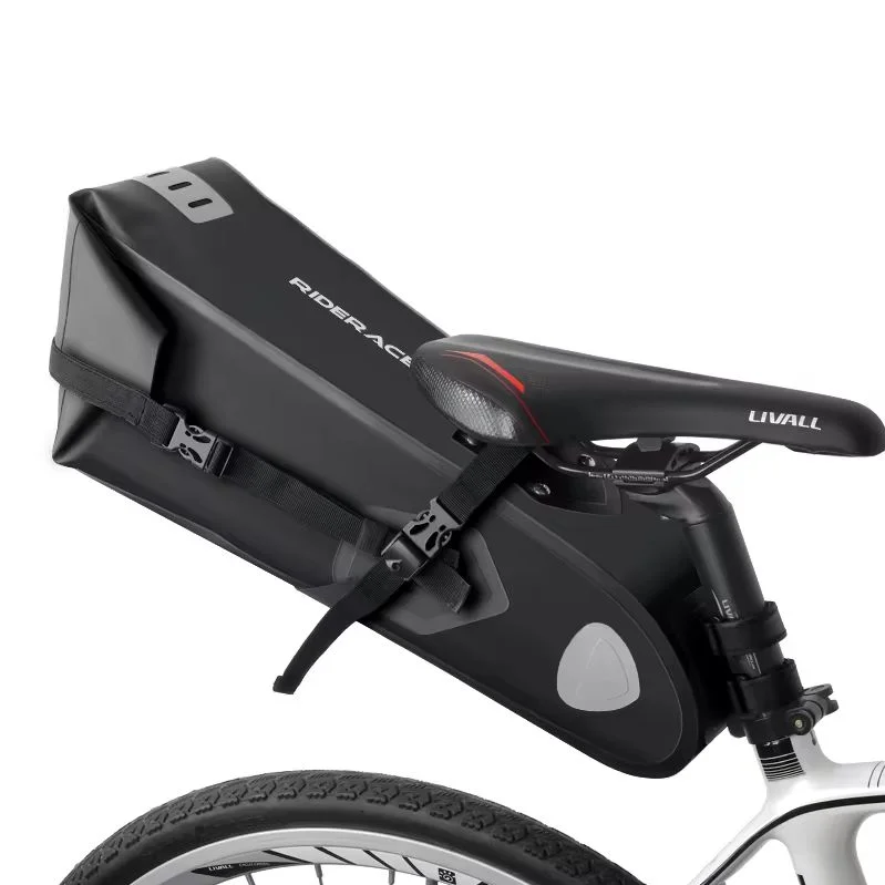 

Bicycle Saddle Bag Waterproof 10L for MTB Mountain Bike Large Capacity Road Cycling Seat Foldable Tail Rear Bag Trunk