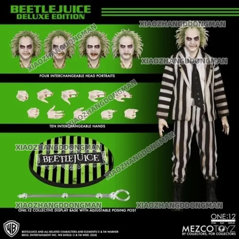 Mezco Ant ONE:12 Deluxe Edition Beetlejuice Action Figure Animation Model Toy Collection Gift