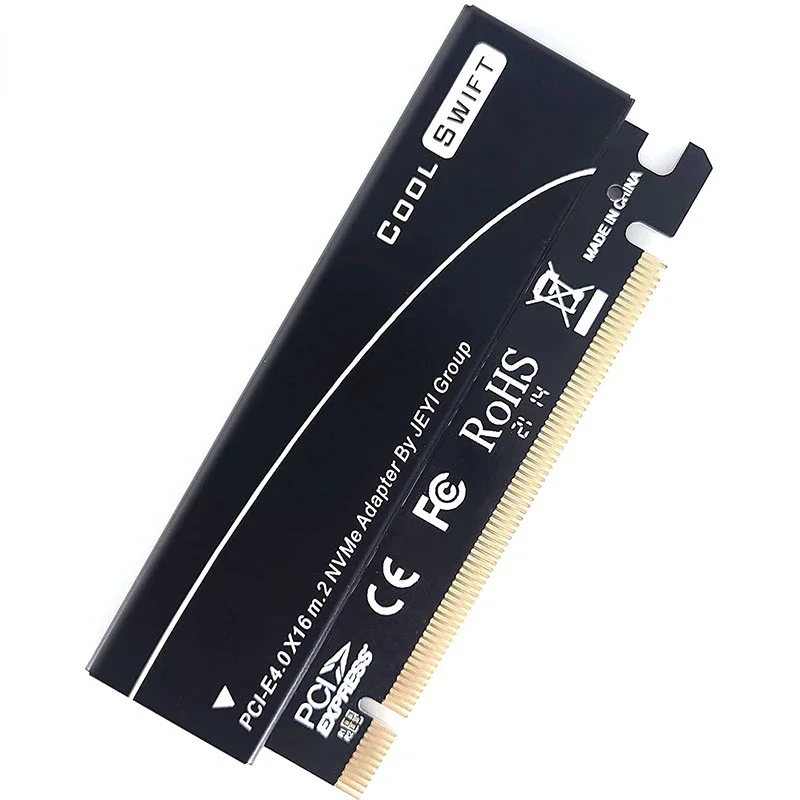 M.2 M Key Nvme SSD to PCI-e 4.0 Adapter, PCI Express 4.0 X16 Card with Aluminum Case