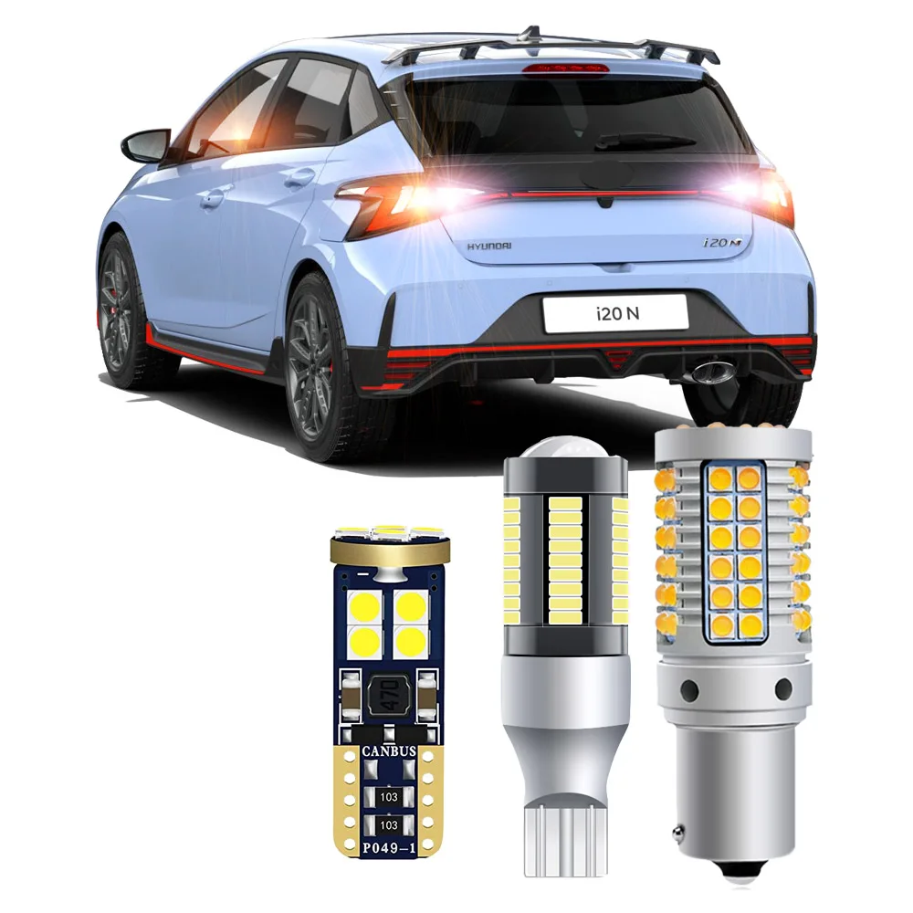 

For Hyundai i20 N i20N 2021 2022 2023 LED Bulbs Rear Turn Signal Backup Reversing License Plate Light Bulbs Canbus