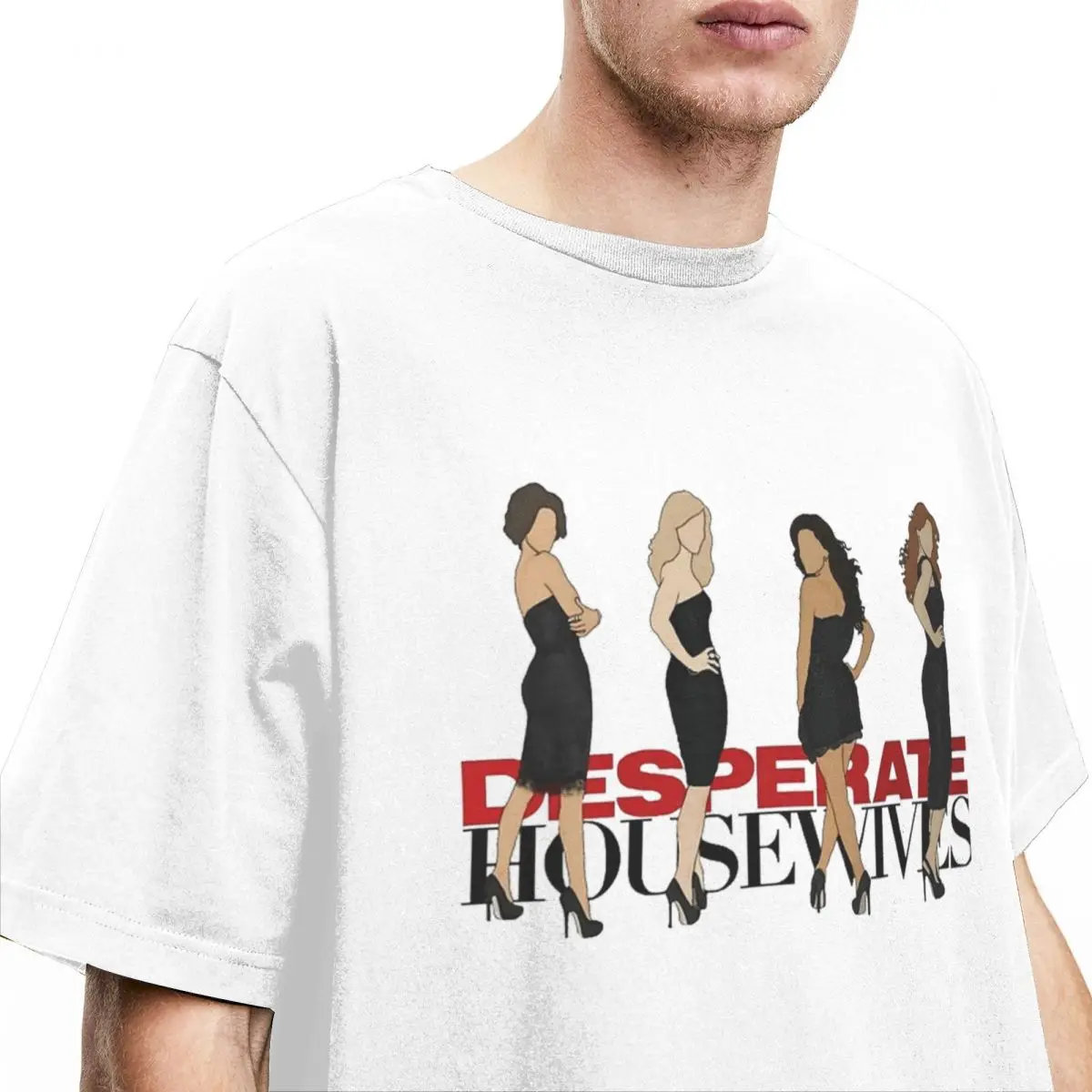 Desperate Housewives Stuff Shirt Men Women TV Series Humor Pure Cotton Tee Shirt Round Neck Short Sleeve Adult Clothes