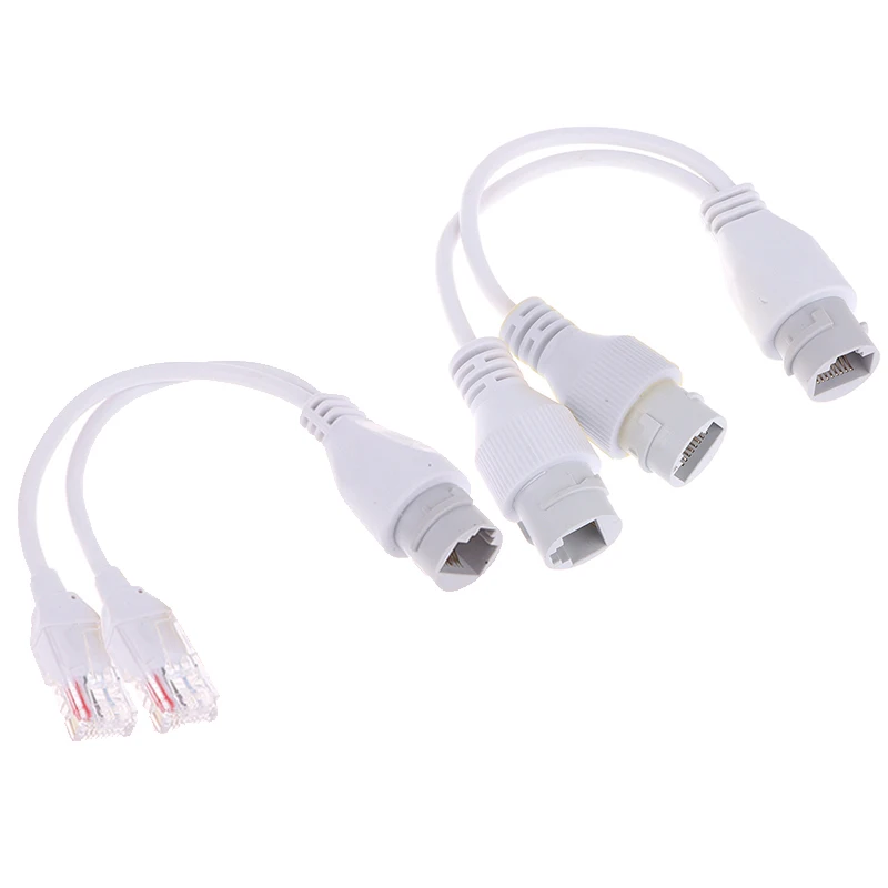 New 1 to 2 Adapter Network Splitter Poe Switch Connector RJ45 One-line Dual-purpose Adapter Network Splitter