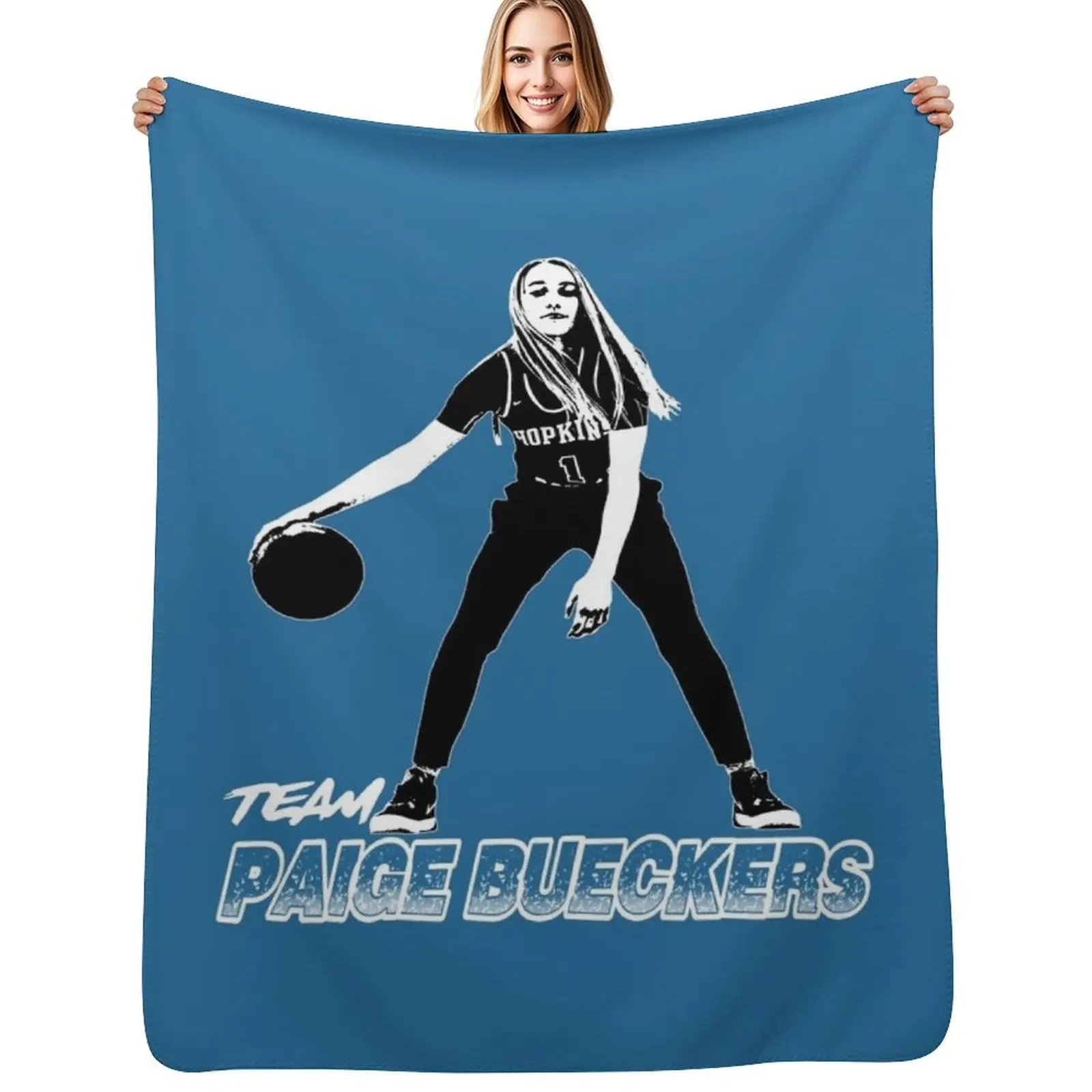 

paige bueckers black and white basic design Throw Blanket Giant Sofa christmas decoration blankets and throws Moving Blankets