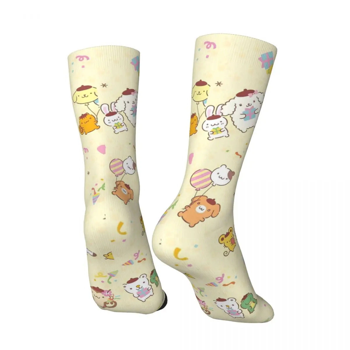 Calcetines con pompón Purin, medias góticas para parejas, calcetines deportivos transpirables para exteriores, calcetines antibacterianos de diseño de invierno