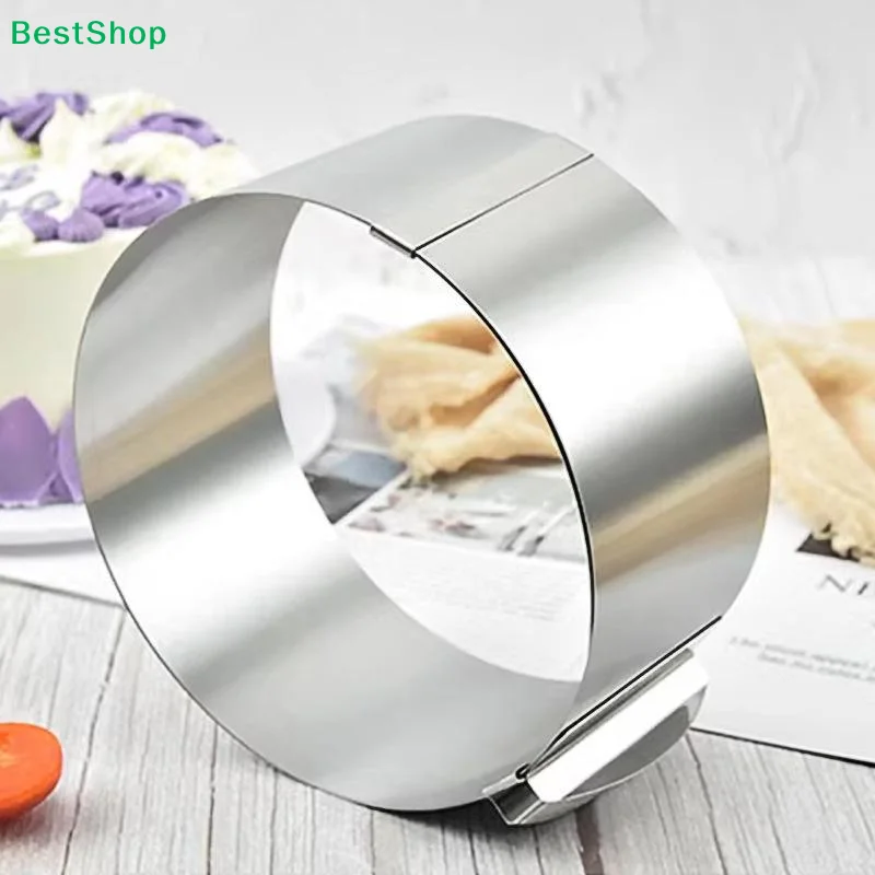 〔Elva〕Adjustable Stainless Steel Cake Ring - 6-12 Inch Expandable Mousse Ring for Baking & Cake Decorating
