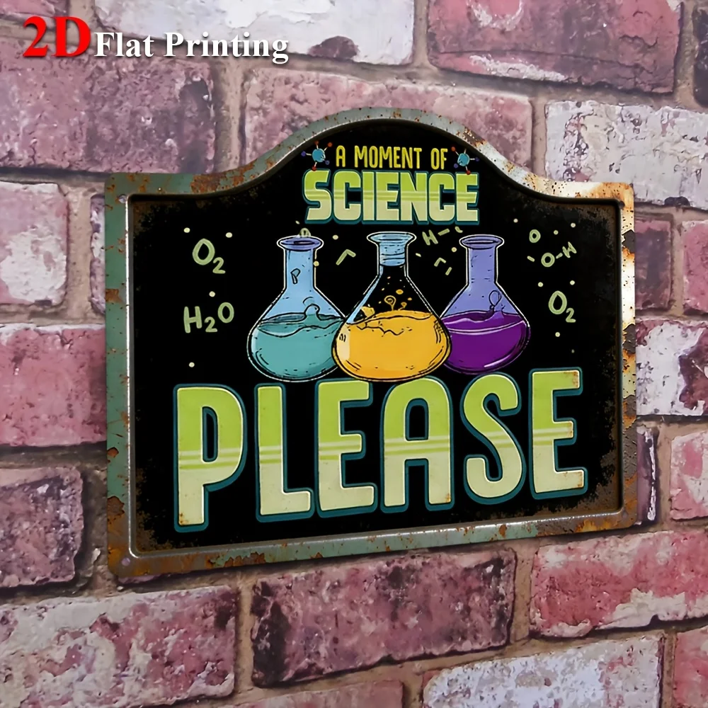 1pc, 2D Flat, Signs Metal Sheet Painting 