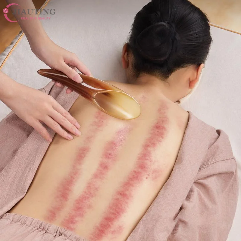 

1PCS Horn Guasha Massage Natural Buffalo Horn No Stress Guasha Massage Tool Spa Gua Sha Massager Scraping Board Health Care