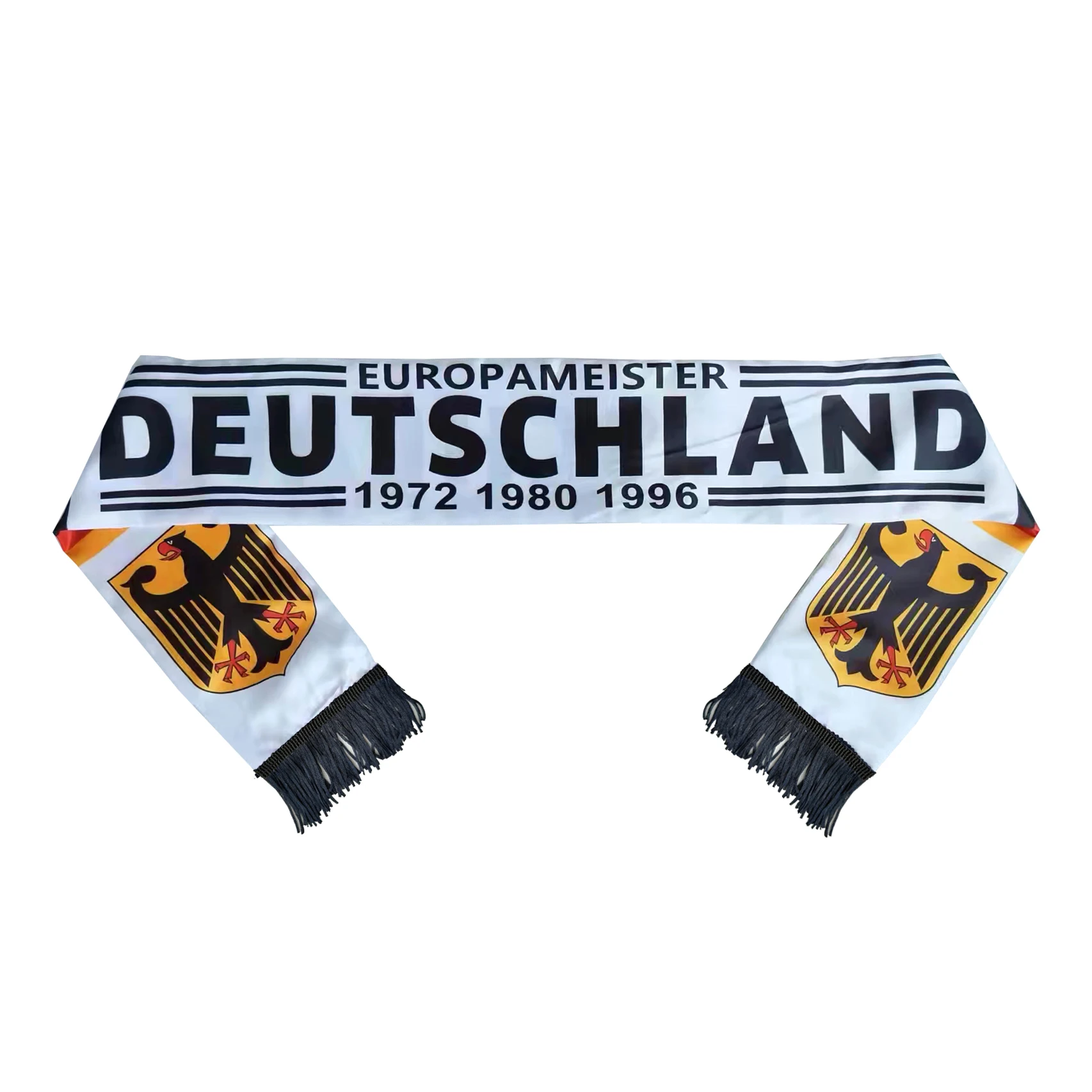 Sports scarf Deutschland EUROPAMEISTER Fans use neck warp polyester printed Germany flag satin scarfs