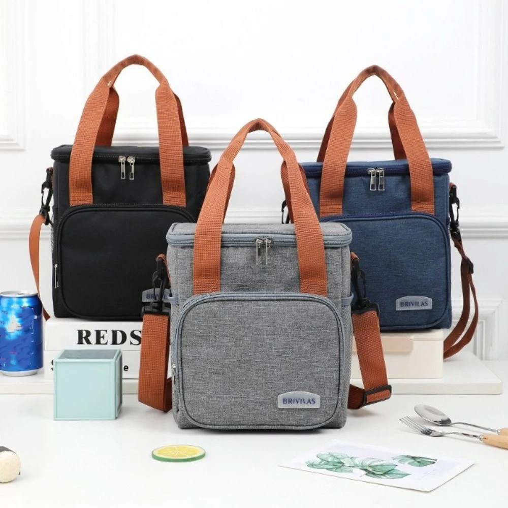 

Reusable Portable Lunch Bag Large Capacity Thickened Food Cooler Bags Shoulder Strap Thermal Insulated Case Outdoor Camping