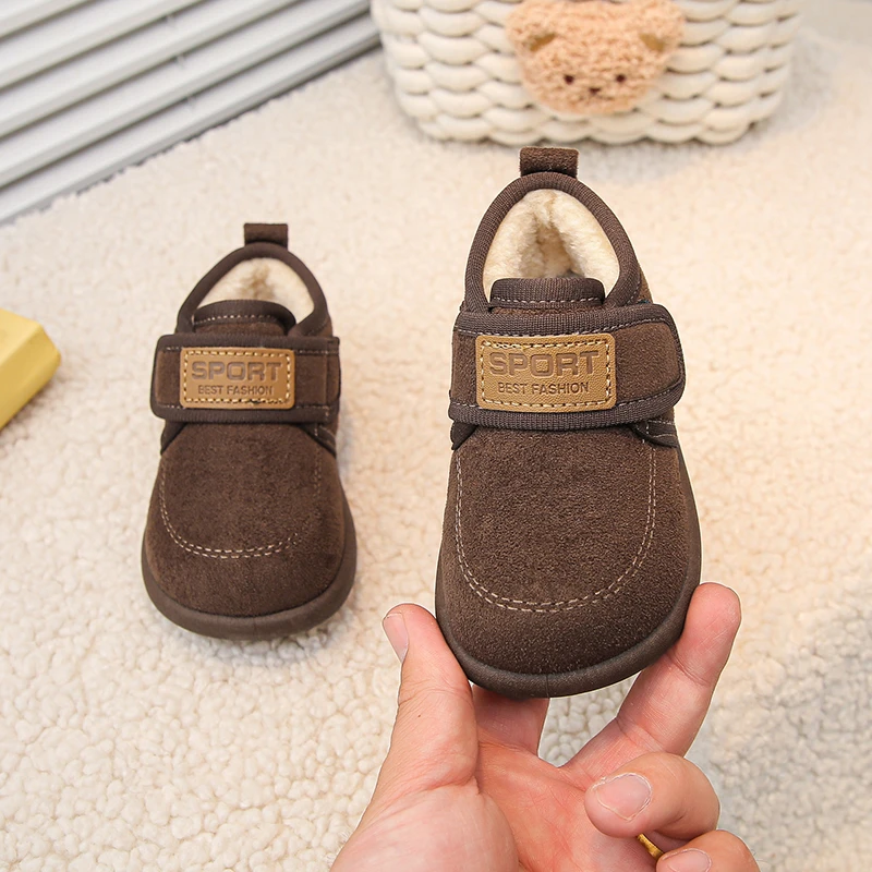 Kleinkind Winterstiefel Retro Wildleder Babyschuhe Rutschfeste Weiche Sohle 2026 Winter Neue Kinder Warme Lässige Knöchelschuhe – Detail 5