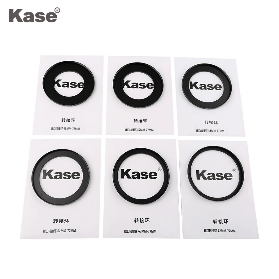 Kase 82mm Step-Up Screw Adapter Ring for Lens ( 49-82mm / 52-82mm / 55-82mm / 58-82mm / 62-82mm / 67-82mm / 72-82mm / 77-82mm )