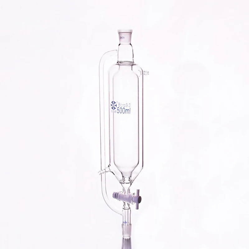 

Double layer separatory funnel constant pressure shape,500mL,Joint 24/29,Addition funnel, low-temperature, PTFE stopcock