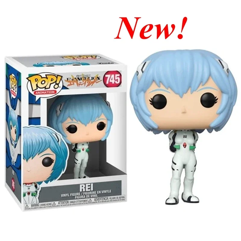 2024 NEW Funko POP Evangelion #745 Rei Ayanami Vinyl Dolls Figure Model Decoration Ornaments Toys for Birthday Gift