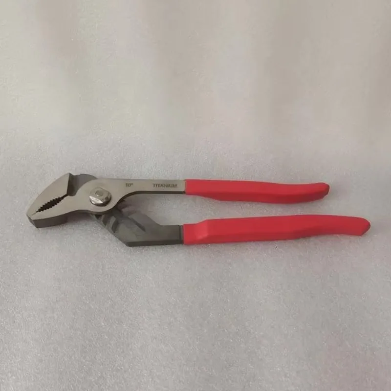 Alicate de bomba de água de ferramentas manuais de titânio não magnético 10" com alça vermelha para MRI