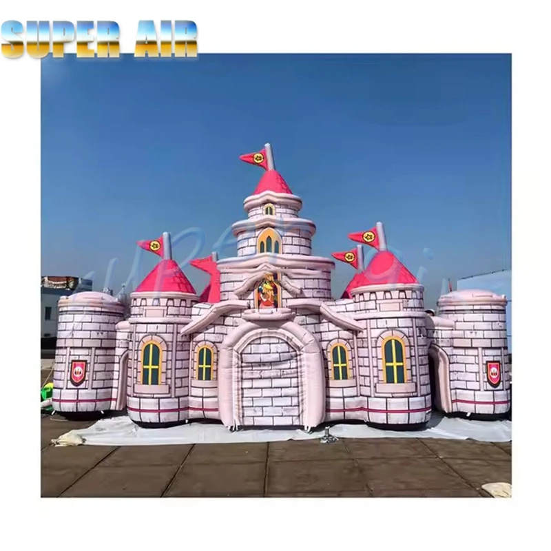 Castillo inflable de tela Oxford de gran oferta para decoración de fondo