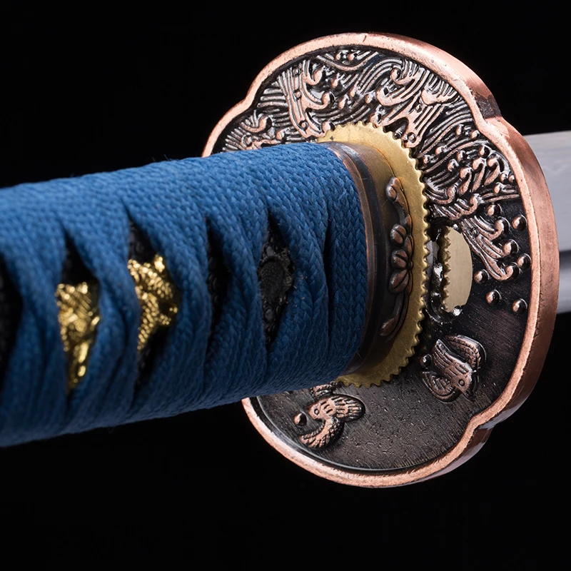 Wooden Sword Handmade Full Tang Chinese Swords Bird Bronze Tsuba 103CM For Training Practice Cosplay Props Non Sharp