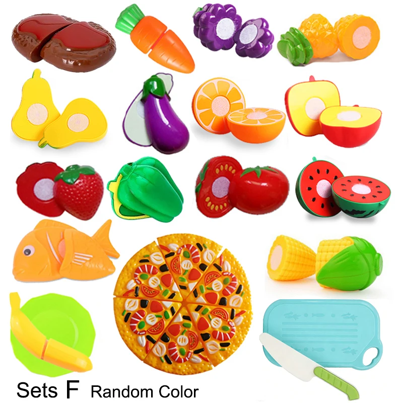 Kinder Rollenspiel Obst-Schneidespiel Simulationsküchen-Spielzeug Pizzazubereitung Gemüse Kochset Mädchen Interaktives Spielzeug Geschenk – Detail 3