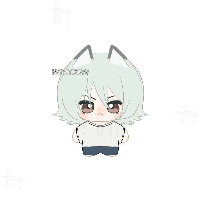 Chainsmoker Cat Plush Cotton Doll Satou Yuko Yani Neko Anime Merch Soft Wig And Beast Ear Accessories For Cosplay Halloween cos% view 5