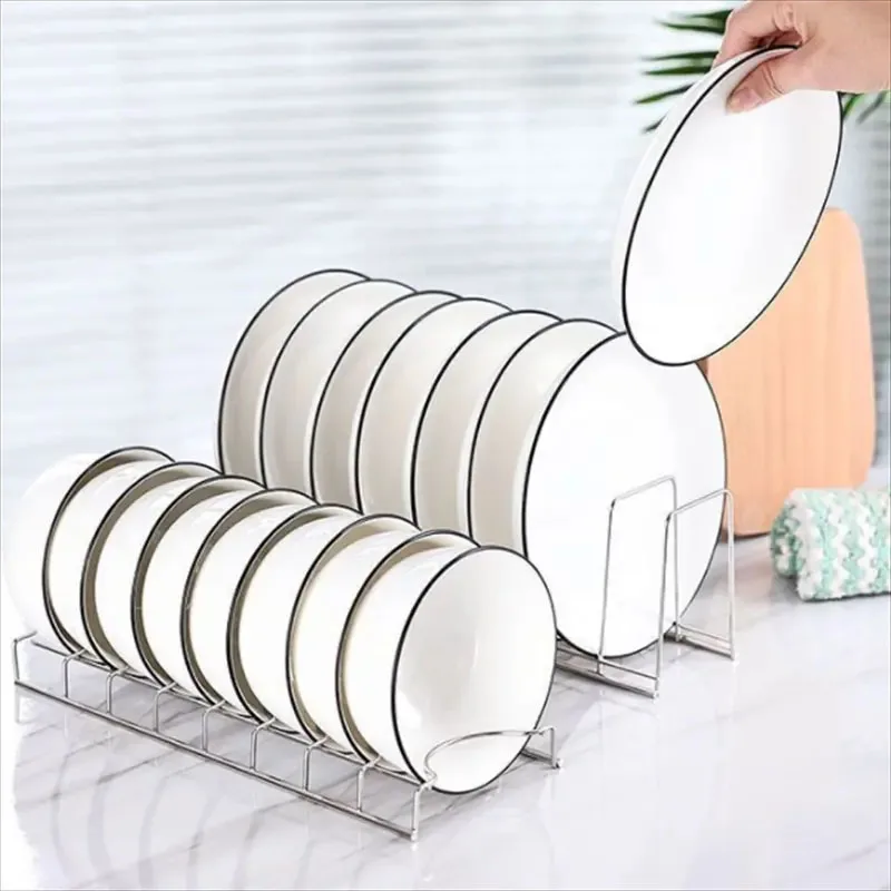 Kitchen Organizer Stainless Steel Bowl Rack Dish Drainer Home Storage Rack for Tableware Cutlery Rack Kitchen Accessories