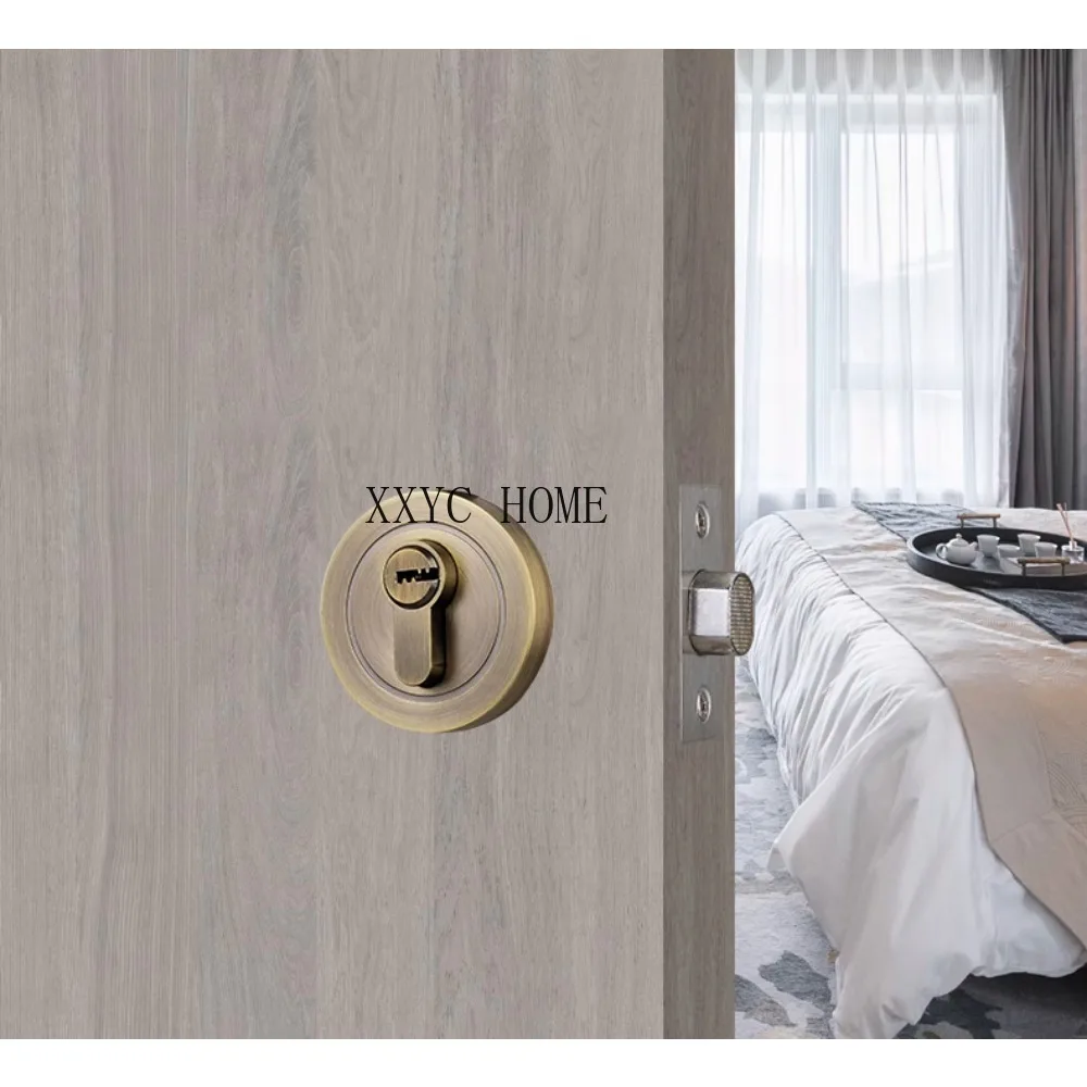 

Invisible Door Lock Built-in Lock Indoor Universal Bedroom Bathroom Solid Wood Door Auxiliary Lock with Key