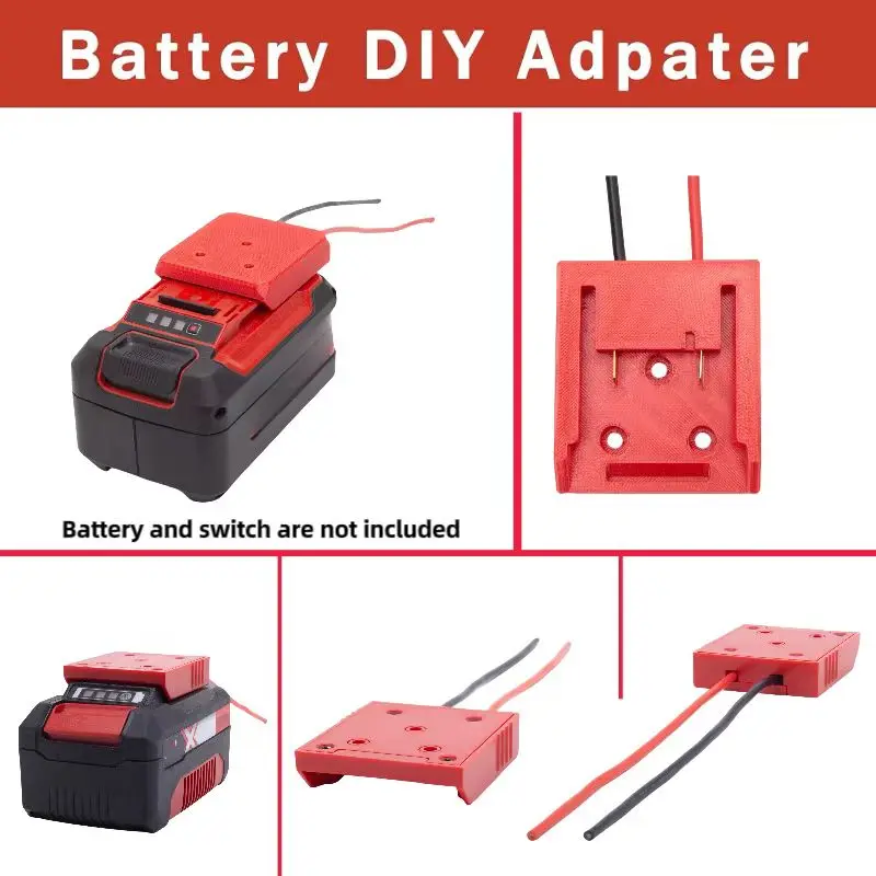 Imagem -05 - Adaptador de Roda Elétrica para Bateria Ozito Einhell com Suporte de Fusível e Bloco Terminal de Interruptor 14awg Fio para Brinquedo de Carro de Controle Remoto