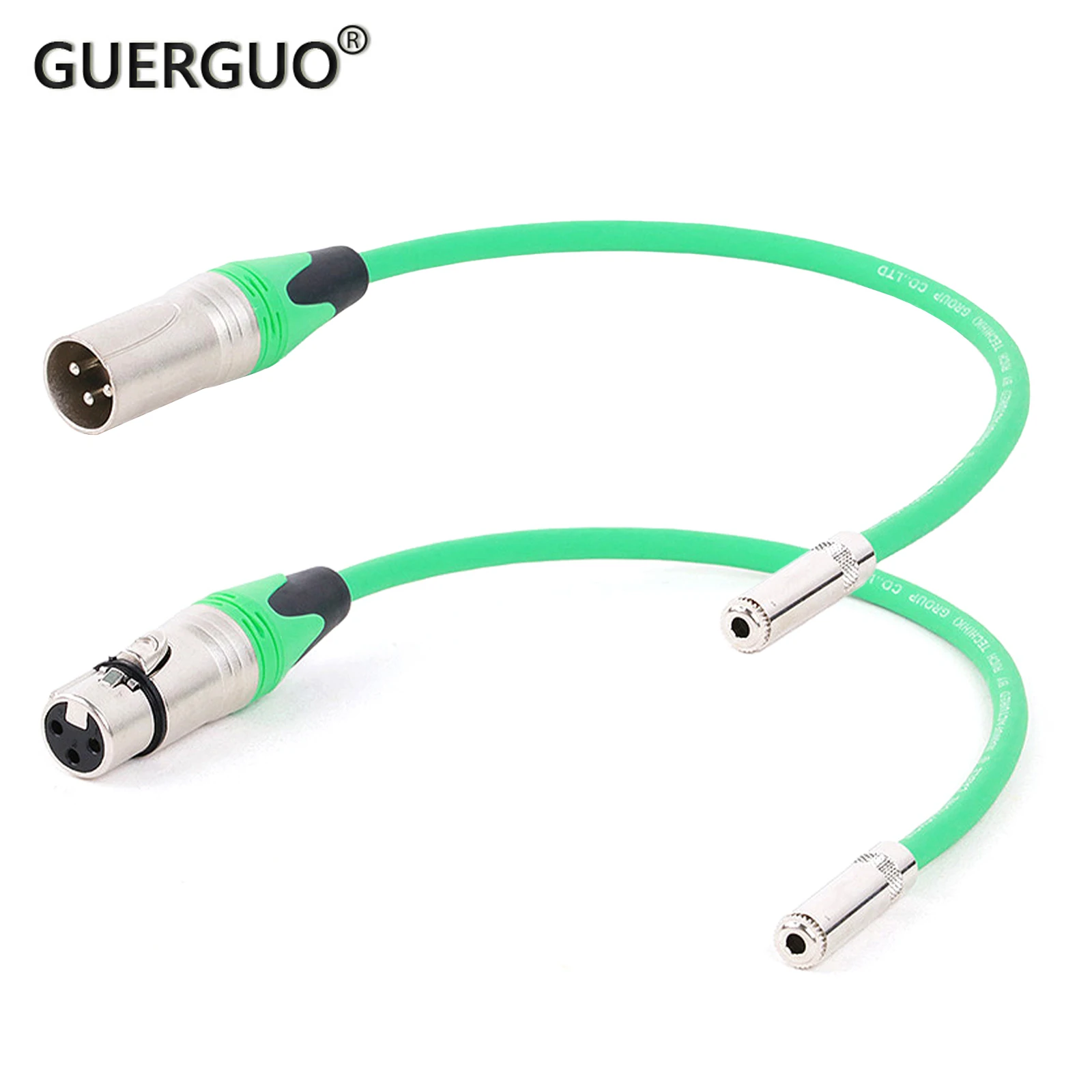 XLR to 3.5mm Cable 3-Pin XLR Male/Female to 3.5mm 1/8'' TRS Female Stereo Adapter Extension Mic Cord for Microphone 3.5 to XLR