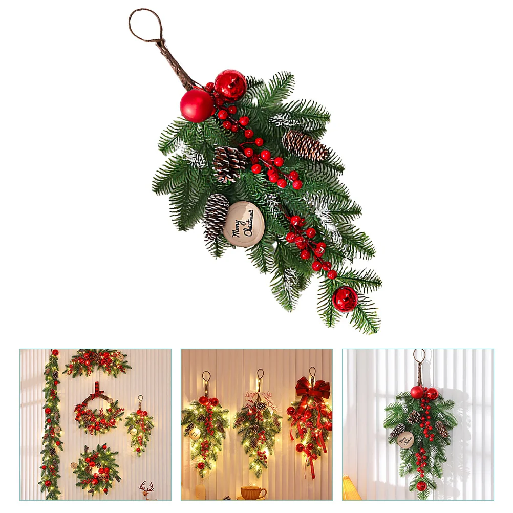 Christmas Door Decor Mailbox Swag Wreath Front Garland Wall Hanging Decorations Xmas Tree Halloween Indoor