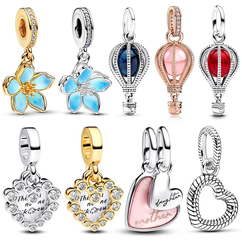 

2025 New in Hot Flower Pendant Charm Bead Fit Original Bracelet Bangle Necklace For Women Luxury DIY Jewelry Party Festival Gift