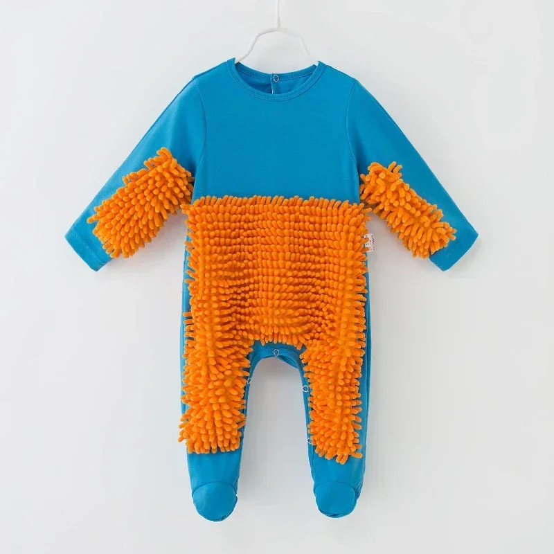 Infant Baby Boy Girl Rompers Kids One-Pieces Crawl Clothes Newborn Mop Mopping Cleaning Jumpsuit Clothing Spring Autumn Costume